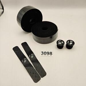 BONTRAGER BLACK ROAD BIKE HANDLEBAR TAPE BAR END PLUG CYCLING